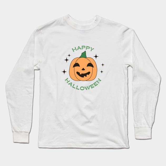 Happy pumpkin Long Sleeve T-Shirt by subkontr